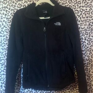 The North Face Women's Black Fuzzy Zip Up Jacket size Small